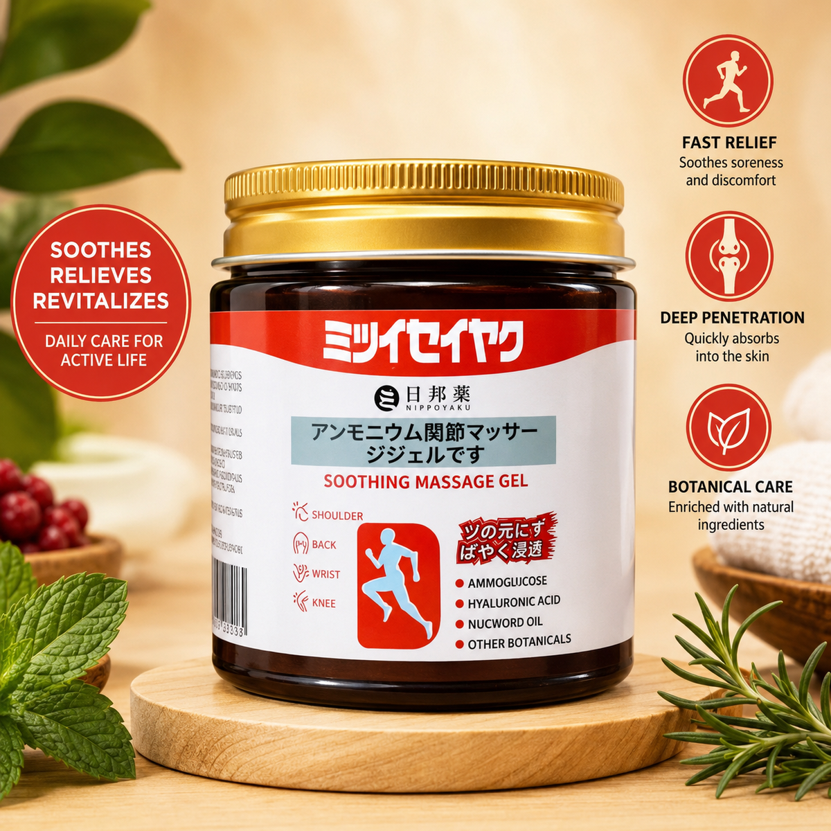 Japanese Instant Pain Relief Soothing Massage Gel (BUY 1 GET 1)