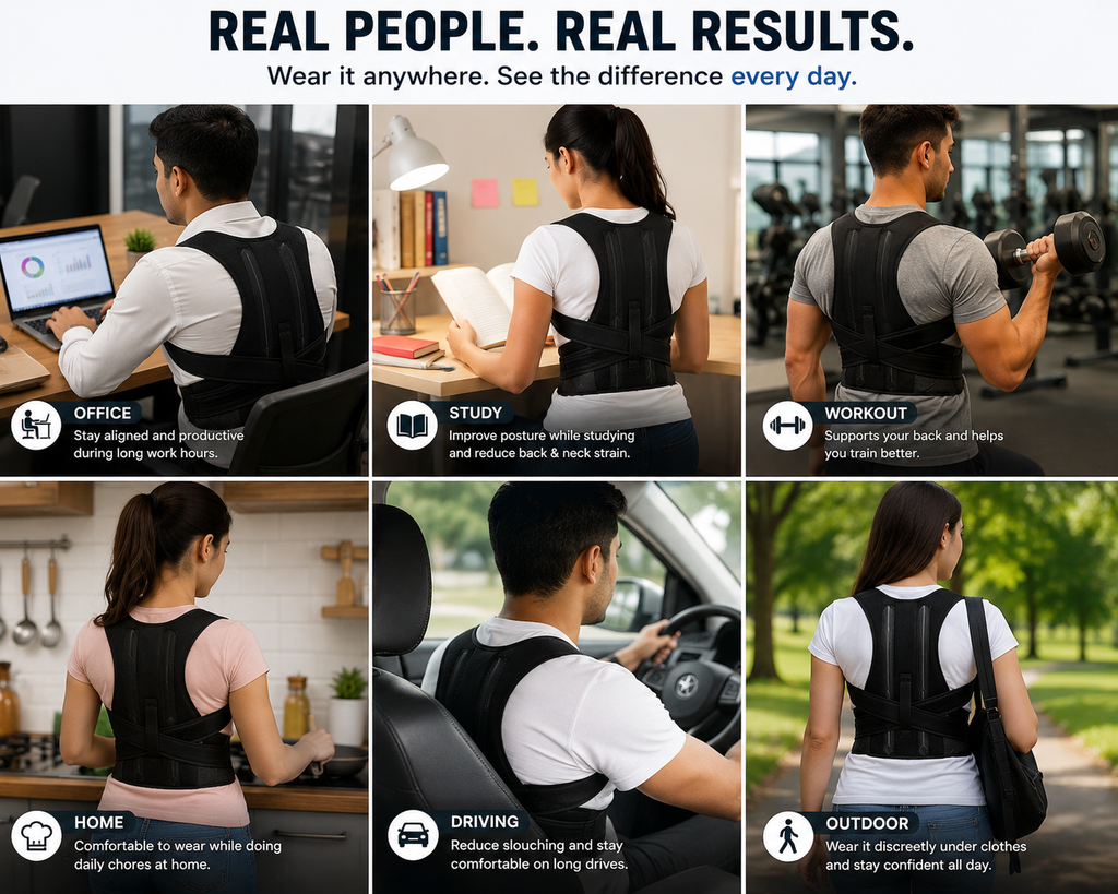 Adjustable Posture Corrector Belt – Better Posture, Everyday Comfort”